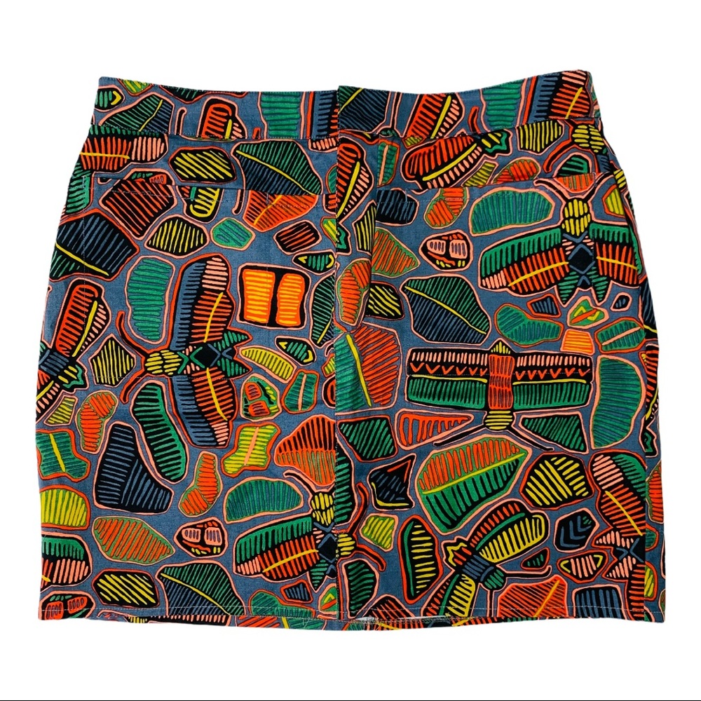 KATE SPADE SATURDAY Geometric Moth Mini Skirt